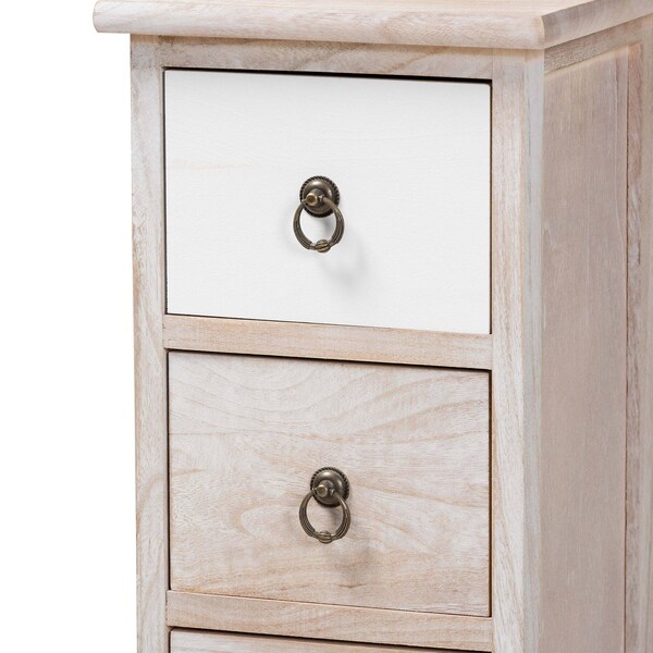 Baxton Studio Seanna Modern & Contemporary Multi-Colored Wood 4-Drawer Storage Unit - 202-12250
