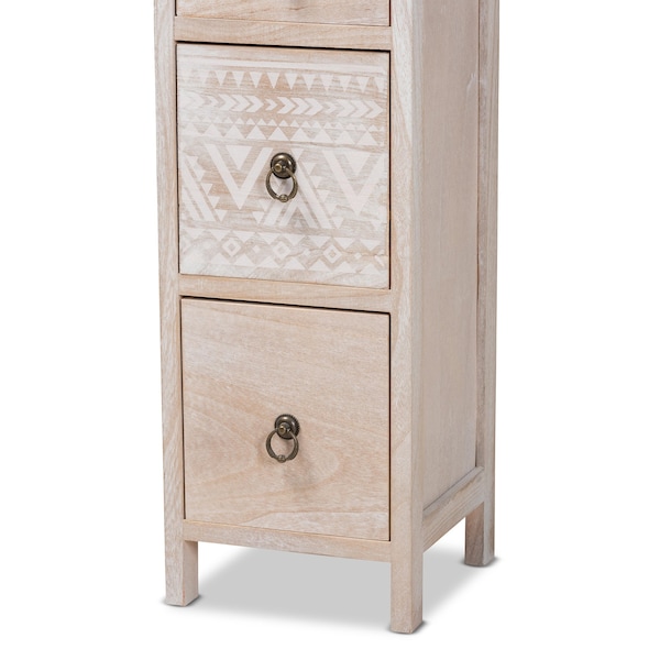 Baxton Studio Seanna Modern & Contemporary Multi-Colored Wood 4-Drawer Storage Unit - 202-12250