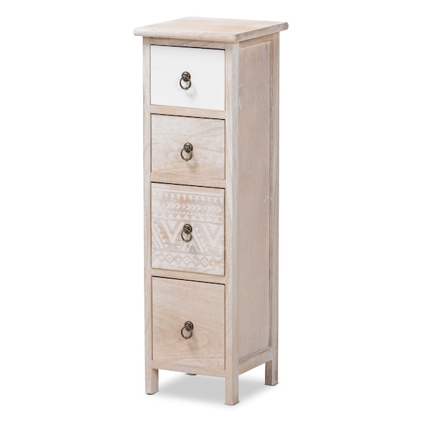 Baxton Studio Seanna Modern & Contemporary Multi-Colored Wood 4-Drawer Storage Unit - 202-12250