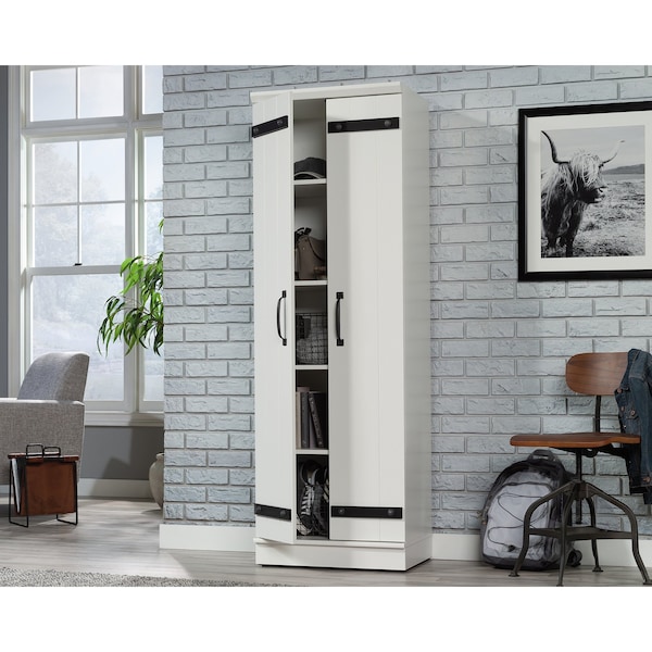 Sauder Homeplus Storage Cabinet Glw , Four adjustable shelves for customizable storage options - 430336