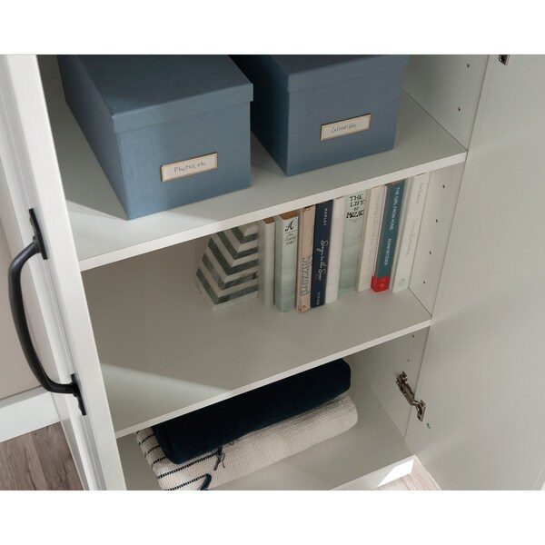 Sauder Homeplus Storage Cabinet Glw , Four adjustable shelves for customizable storage options - 430336