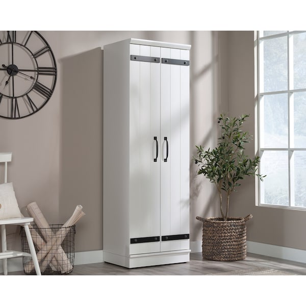 Sauder Homeplus Storage Cabinet Glw , Four adjustable shelves for customizable storage options - 430336