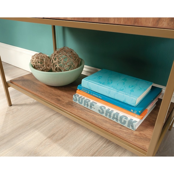 Sauder International Lux  Storage Cabinet , Hidden storage behind doors to hide clutter - 433647