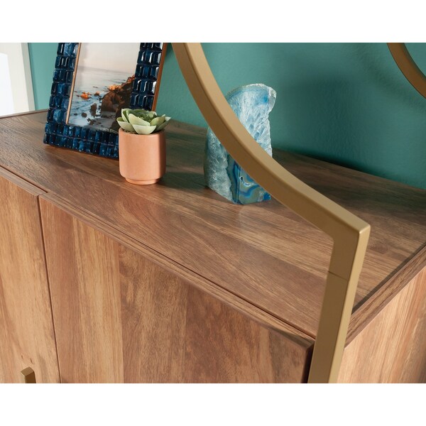 Sauder International Lux  Storage Cabinet , Hidden storage behind doors to hide clutter - 433647