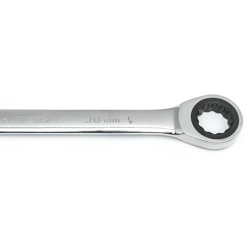 Husky 30 mm 12-Point Ratcheting Combination Wrench - HRW30MM