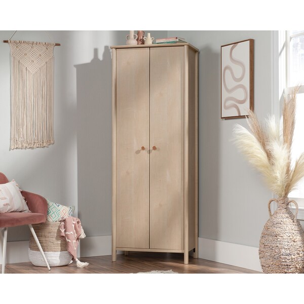 Sauder 2-Door Storage Cabinet Nm , Hidden storage behind doors for discreet organization - 433285