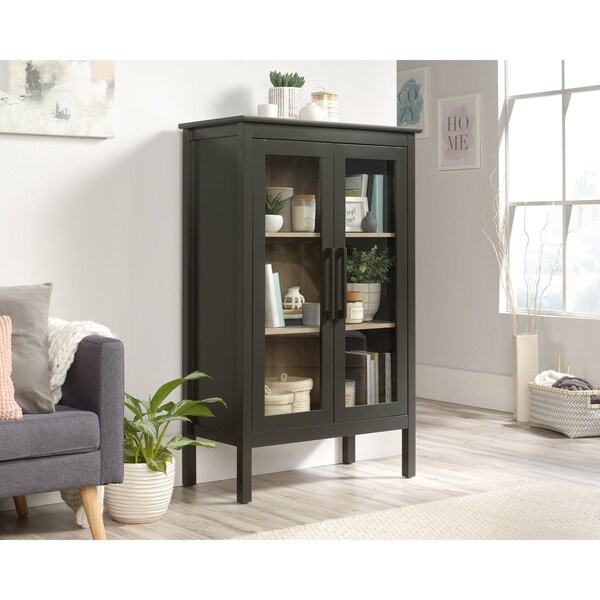 Sauder Anda Norr Display Cabinet Blk , Two adjustable shelves for flexible storage options - 423281