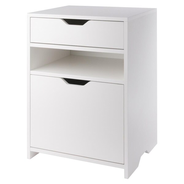 Winsome Trading 26.6 in. Nova 1-Drawer Filling Storage Cabinet, White - 10626