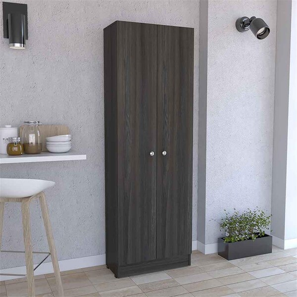 Depot E-Shop Dakari Double Door Cabinet Carbon Espresso & Black - DE-ACW6555