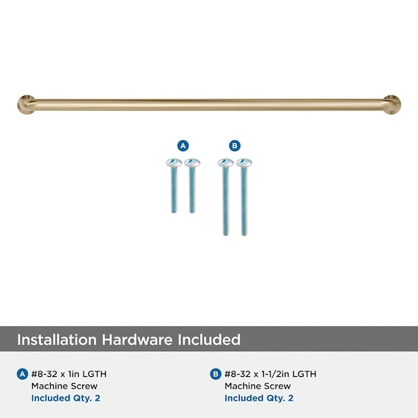 Amerock Factor 12-5/8 inch 320mm Center-to-Center Golden Champagne Cabinet Pull - BP36966BBZ