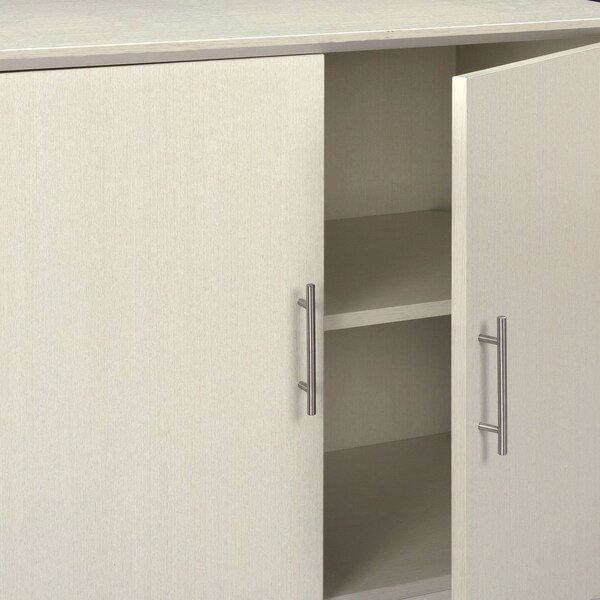 Mayline Storage Cabinet, w/2 Wood Doors, Sea Salt - MSCTSS