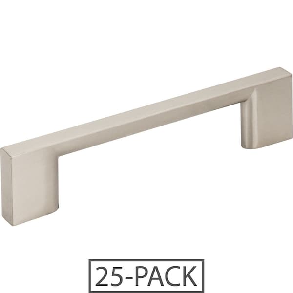 Jeffrey Alexander 96 mm Center-to-Center Satin Nickel Square Sutton Cabinet Bar Pull 25PK - 635-96SN-25