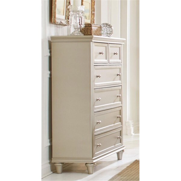 Home Elegance Homelegance  Celandine Collection Chest, Silver - 40 x 17 x 52 in. - 1928-9