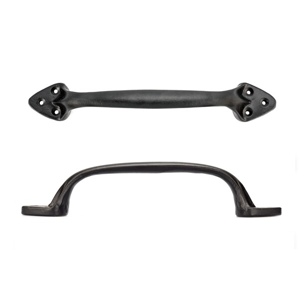Richelieu 8 1/16 in (205 mm) Center-to-Center Matte Black Traditional Forged Iron Cabinet Pull Sheffield - BP9465205900