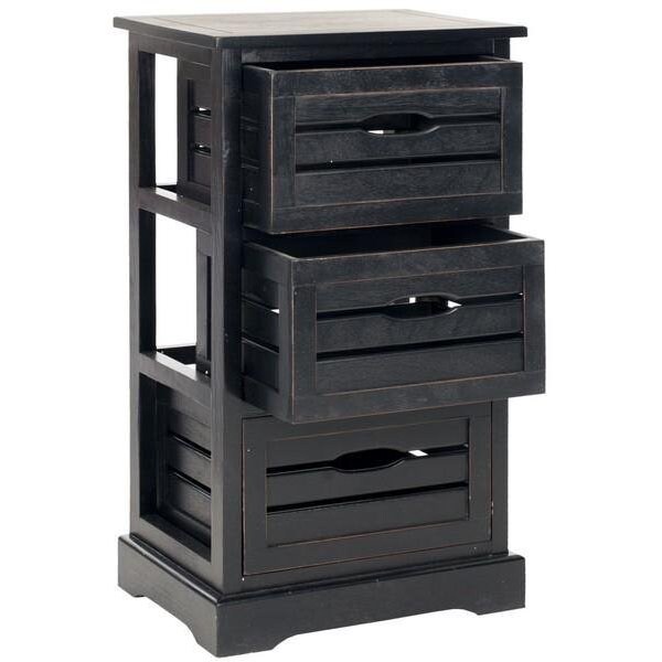 Safavieh Samara 3 Drawer Cabinet - Black - AMH5713B