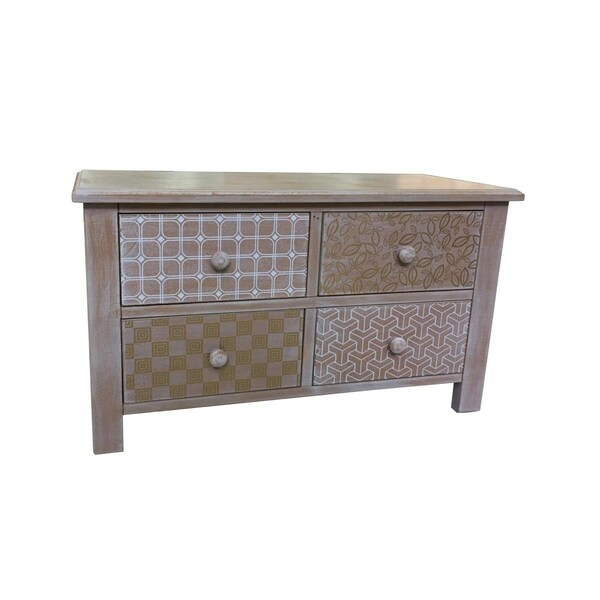 Jeco Wooden Cabinet with 4 Drawers - F-SF094