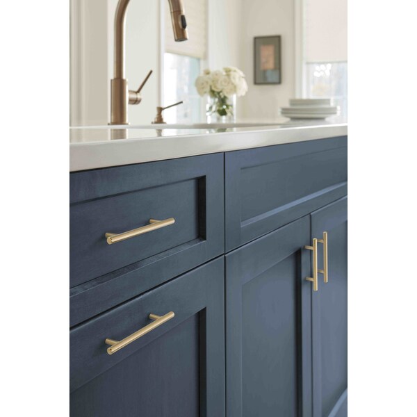 Amerock Bar Pulls 3-3/4 in 96 mm Center-to-Center Champagne Bronze Cabinet Pull - BP40516CZ