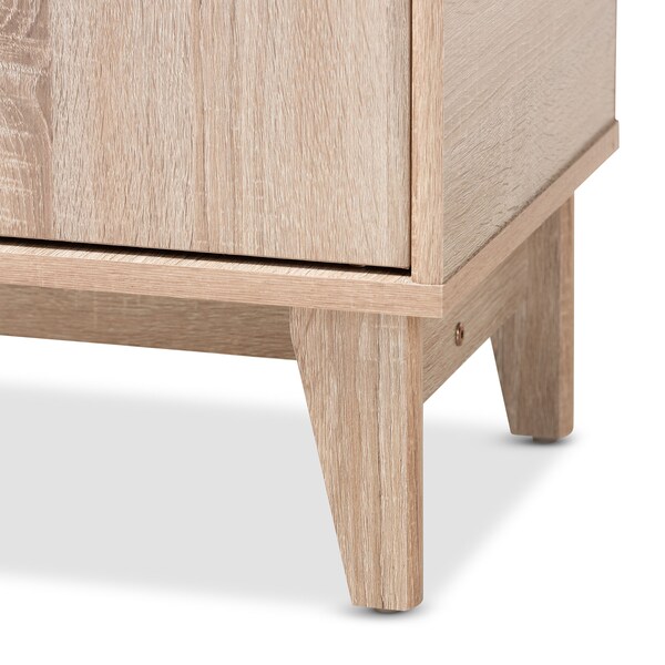 Baxton Studio Fella Entryway Shoe Cabinet with Lift-Top Storage Compartment - 153-9161