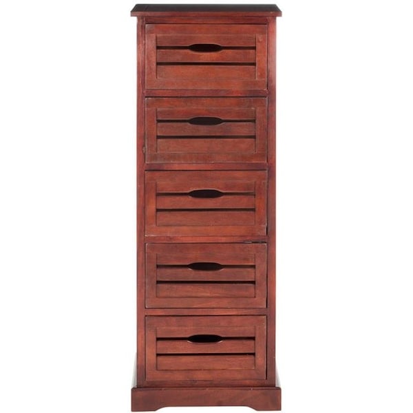 Safavieh Sarina 5 Drawer Cabinet - Cherry - AMH5714D