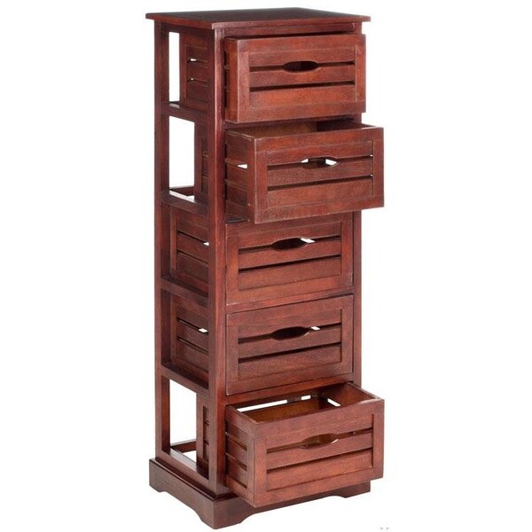 Safavieh Sarina 5 Drawer Cabinet - Cherry - AMH5714D