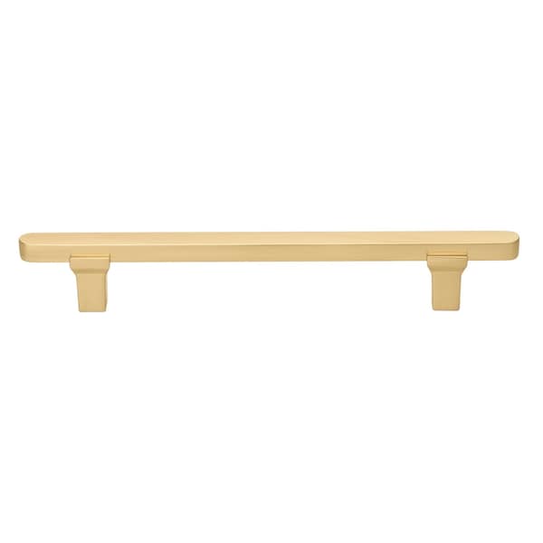 Gliderite Hardware 5-1/16 in. Center to Center Solid Flat Bar Pull Champagne Gold, 10PK - 4842-128-CHPG-10