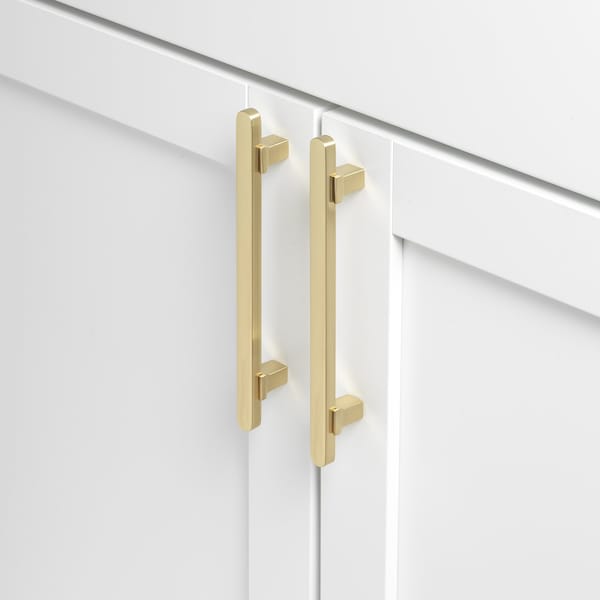 Gliderite Hardware 5-1/16 in. Center to Center Solid Flat Bar Pull Champagne Gold, 10PK - 4842-128-CHPG-10