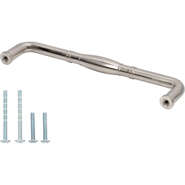 Designperfect 6-5/16'' Center-to-Center Handle Pull, Brushed Satin Nickel - DPA-R575SNB