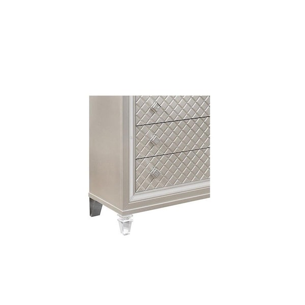 Convenience Concepts PARIS-CHAMPAGNE-CH W- AL Champagne Paris Chest with Acrylic - HI2974361