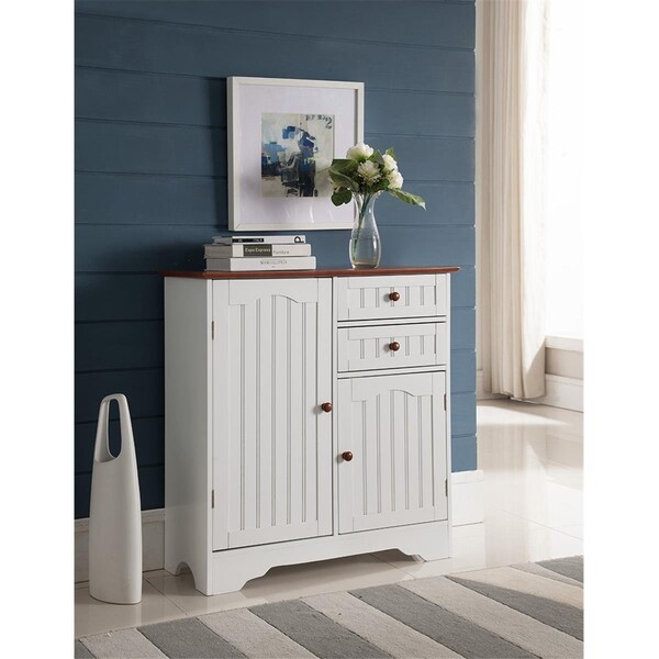 D2D Technologies 30 x 29 x 12 in. Wood Kitchen Storage Cabinet - White - D23536099