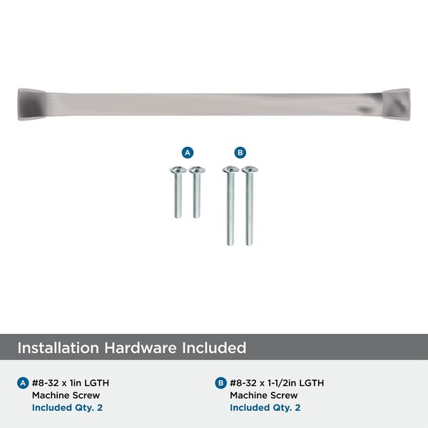 Amerock Revitalize 8 inch 203mm Center-to-Center Satin Nickel Cabinet Pull - BP55351G10