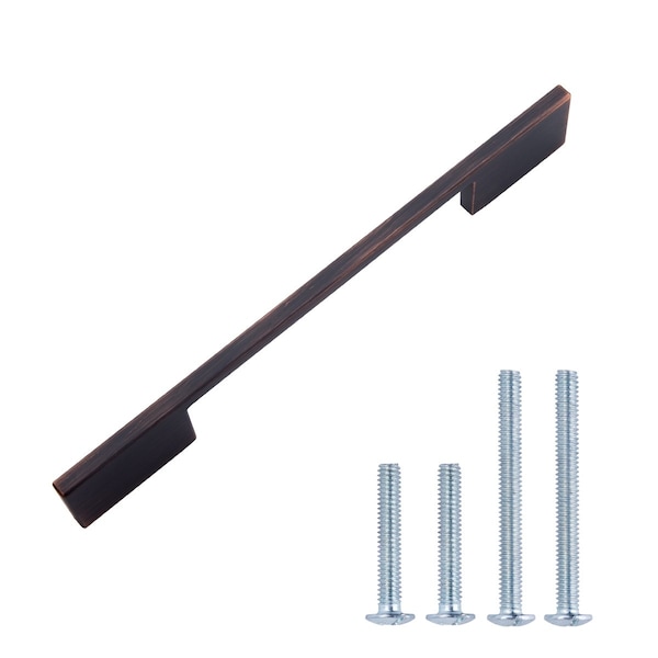 South Main Hardware Wide Modern Die Cast Cabinet Handle, 6.3" center to center, Oil Rubbed Bronze, 10PK - SH198-OR-10