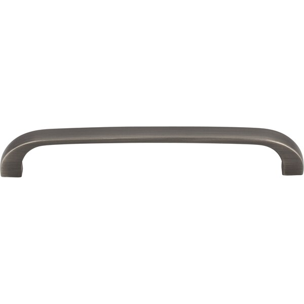 Elements By Hardware Resources 128 mm Center-to-Center Brushed Pewter Square Slade Cabinet Pull - 984-128BNBDL