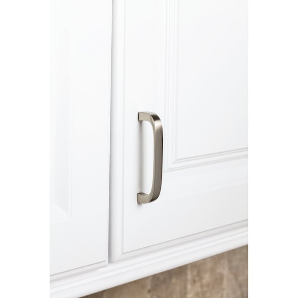 Elements By Hardware Resources 128 mm Center-to-Center Brushed Pewter Square Slade Cabinet Pull - 984-128BNBDL