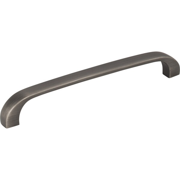 Elements By Hardware Resources 128 mm Center-to-Center Brushed Pewter Square Slade Cabinet Pull - 984-128BNBDL