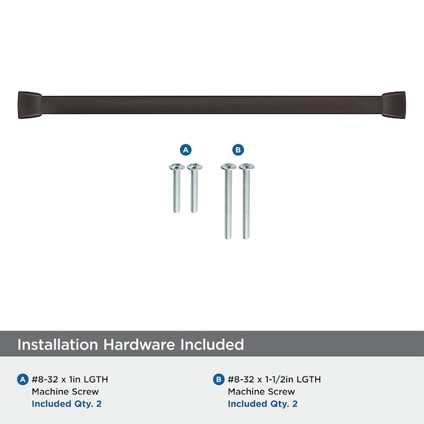 Amerock Revitalize 10-1/16 inch 256mm Center-to-Center Oil-Rubbed Bronze Cabinet Pull - BP55354ORB