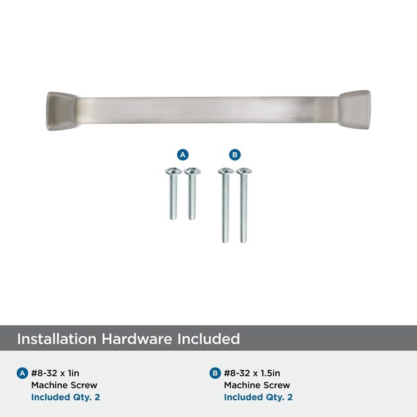 Amerock Revitalize 5-1/16 in 128 mm Center-to-Center Satin Nickel Cabinet Pull - BP55346G10