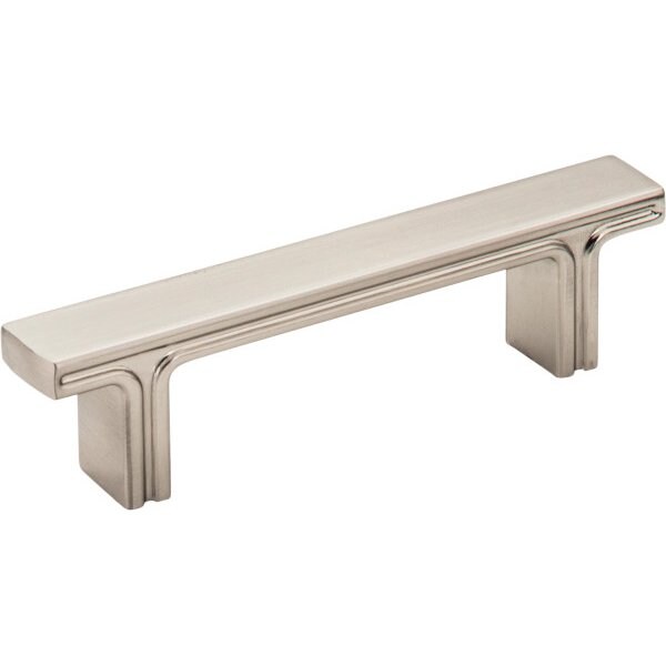 Jeffrey Alexander 3" Center-to-Center Satin Nickel Square Anwick Cabinet Pull - 867-3SN