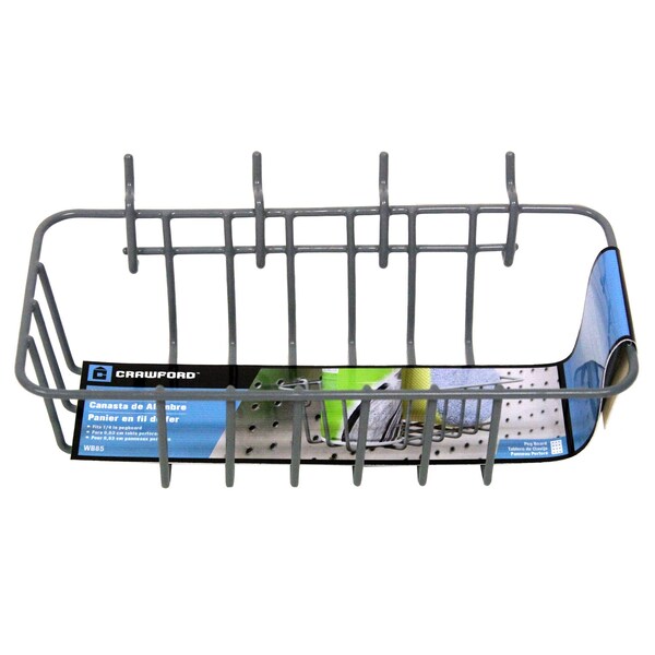 Crawford Crawford Gray Steel 4.1 in. Peggable Wire Basket 1 pk - WB85