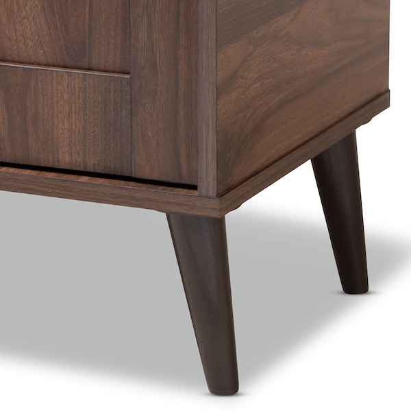 Baxton Studio Cormier Walnut finished 2-Door Wood Entryway Shoe Storage Cabinet - 153-9159