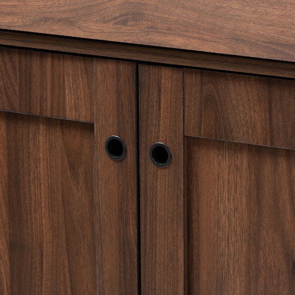 Baxton Studio Cormier Walnut finished 2-Door Wood Entryway Shoe Storage Cabinet - 153-9159