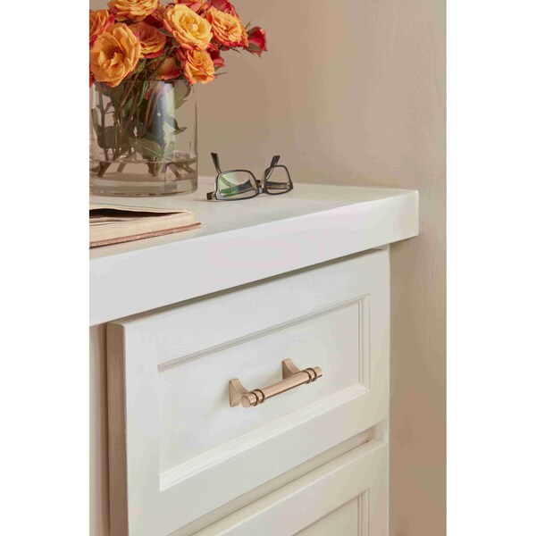 Amerock Davenport 3-3/4 in 96 mm Center-to-Center Golden Champagne Cabinet Pull - BP36605BBZ