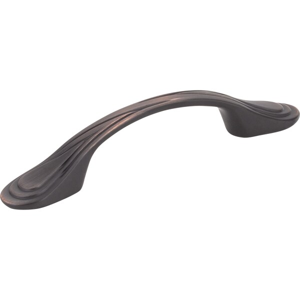 Elements By Hardware Resources 3" Center-to-Center Brushed Oil Rubbed Bronze Westbury Cabinet Pull - 3899DBAC