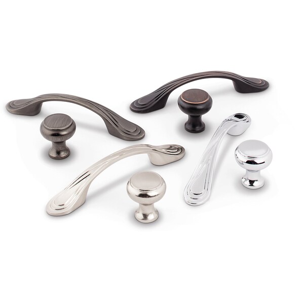 Elements By Hardware Resources 3" Center-to-Center Brushed Oil Rubbed Bronze Westbury Cabinet Pull - 3899DBAC