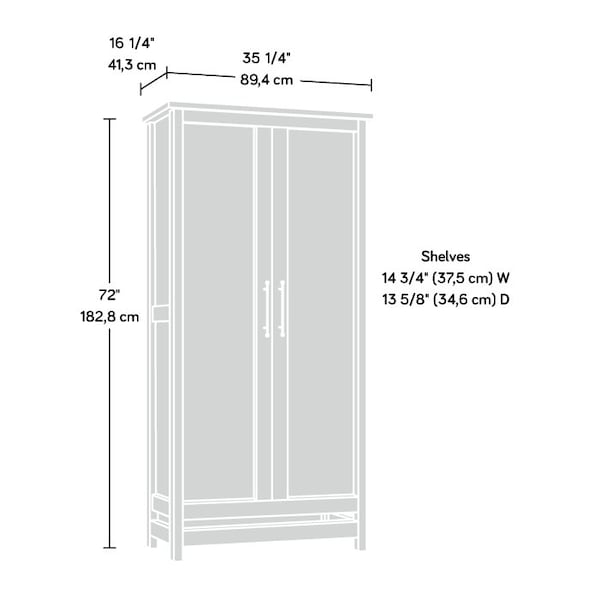 Sauder Granite Trace Storage Cab Rce A2 , Safety tested for stability to help reduce tip-over accidents - 424991