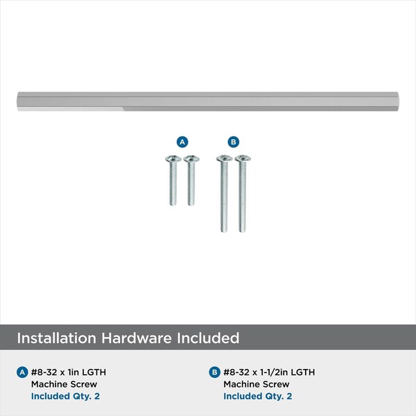 Amerock Caliber 7-9/16 in 192 mm Center-to-Center Polished Chrome Cabinet Pull - BP3687626