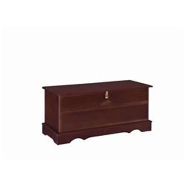Benjara 18.5 x 40 x 16 in. Traditional Chic Lift Top Wooden Chest with Locking Lid, Dark Brown - BM215984