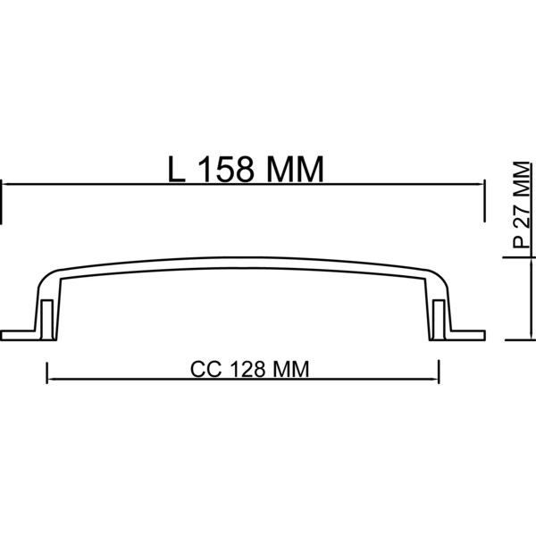 Richelieu 5 1/16 in (128 mm) Center-to-Center Brushed Nickel Traditional Drawer Pull - BP7009128195