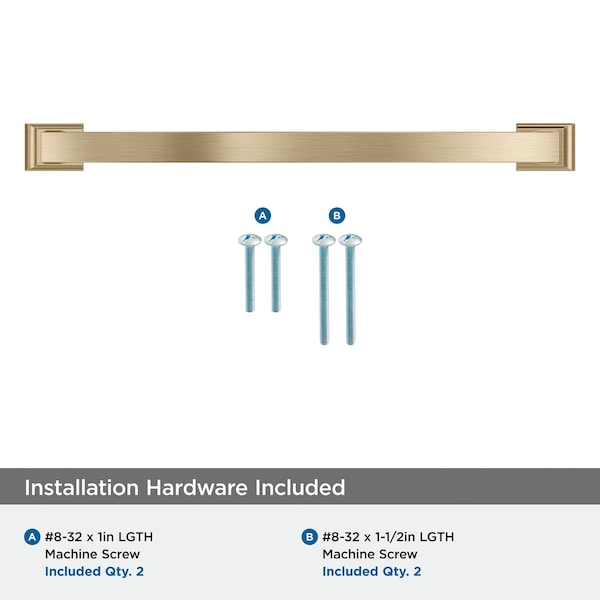Amerock Candler 10-1/16 inch 256mm Center-to-Center Golden Champagne Cabinet Pull - BP29352BBZ