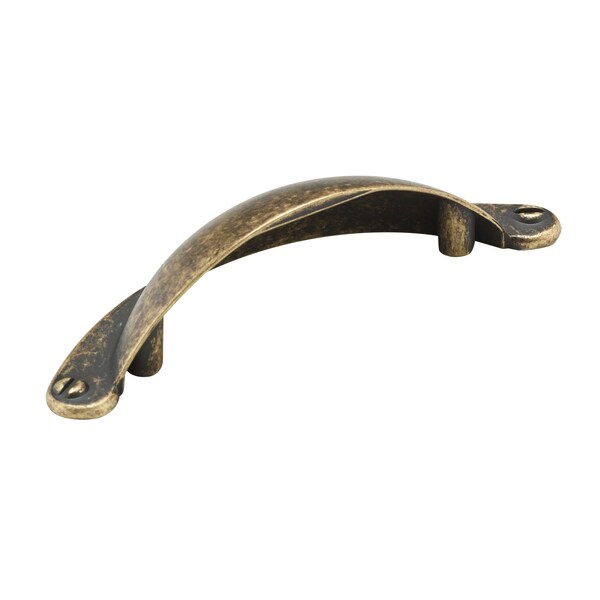 Richelieu 2 1/2 in (64 mm) Center-to-Center Burnished Brass Traditional Cabinet Pull - BP30342BB