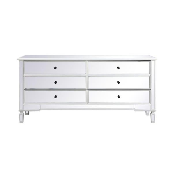 Doba-Bnt 72 x 20 x 34 in. Contempo Mirrored Chest in Antique White - SA3479068